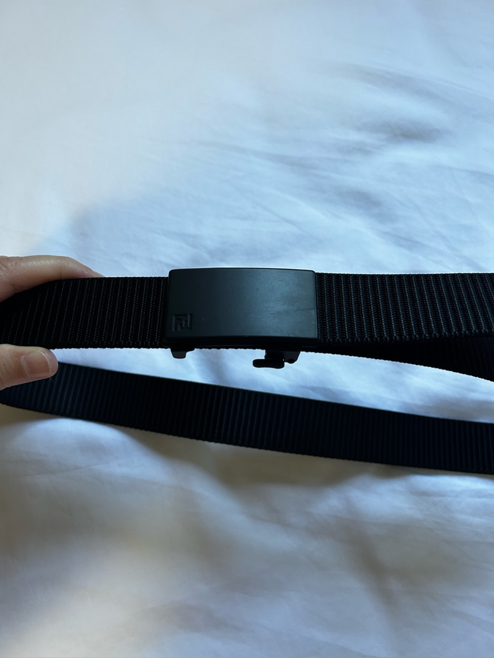 Black Men's Webbing Belt with Matte Buckle